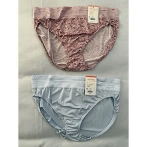 NEW Warners Panty Lace Hi-Cut No Pinching/Problems Hipster Panty 2 Pair 3XLarge